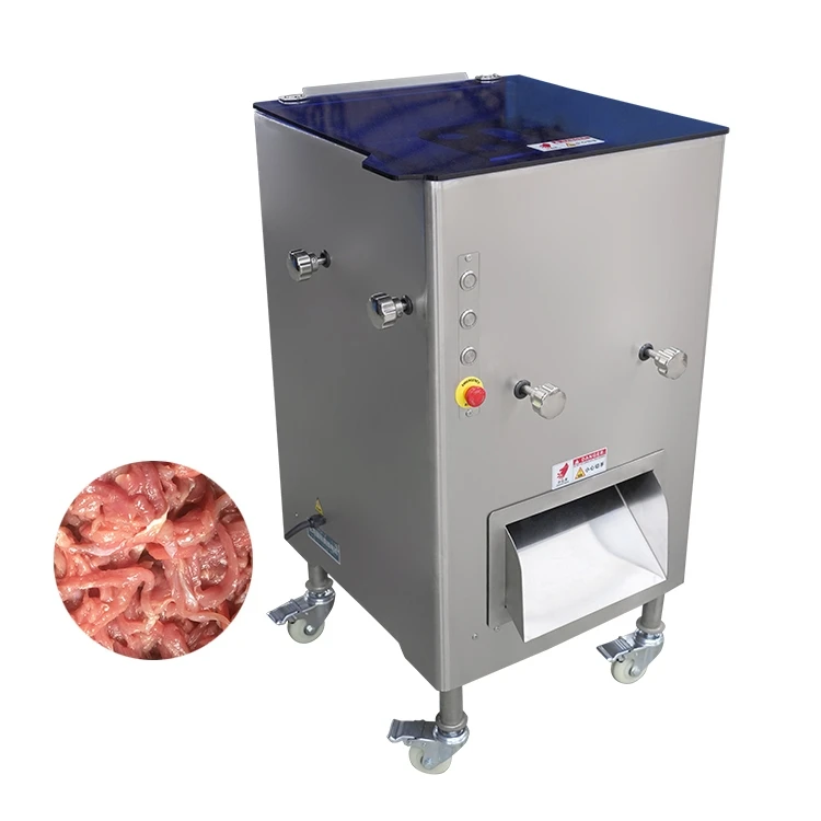 New Adjusted Thickness Fresh Meat Strip Slice Cut Meat Slicer Cube Dicer Machine for Restaurants Farms with 304 Stainless Steel