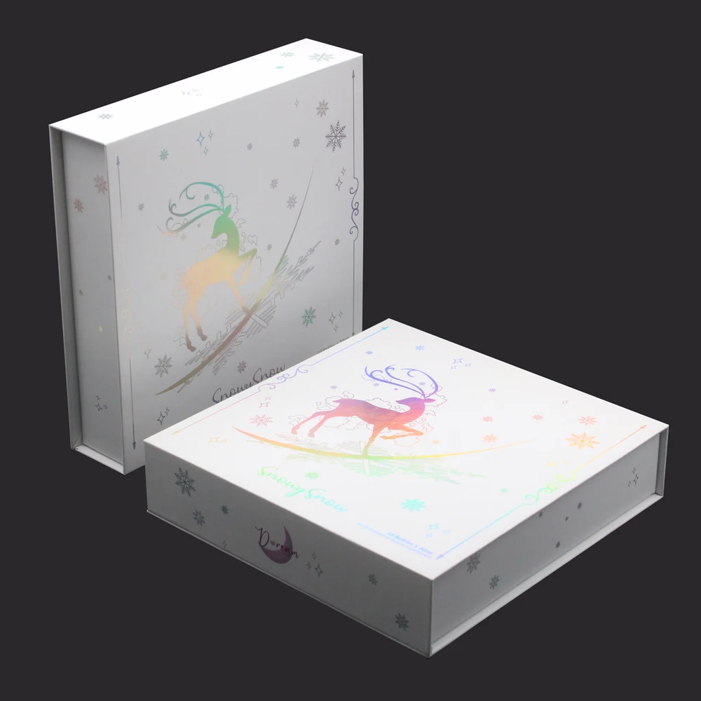 Custom luxury magnetic baby blanket gift packaging box for blankets