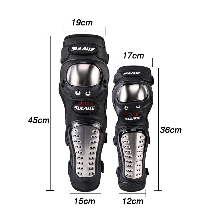 Hot Sale Protective Gear Set 4 Pieces Stainless Steel Knee and Elbow Pads for Motorcycling Wholesale NEOPRENE & EVA Materials