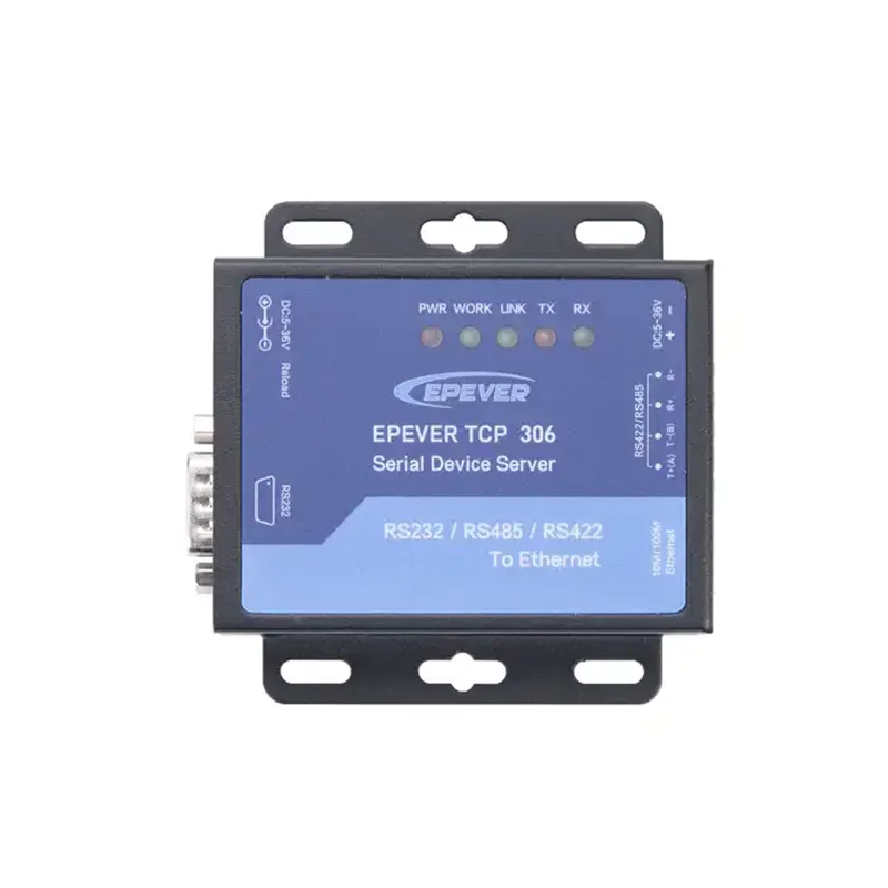 EPEVER TCP 306 serial device server remote connecting with EPEVER solar controller inverter and inverter/charger via RS485 port