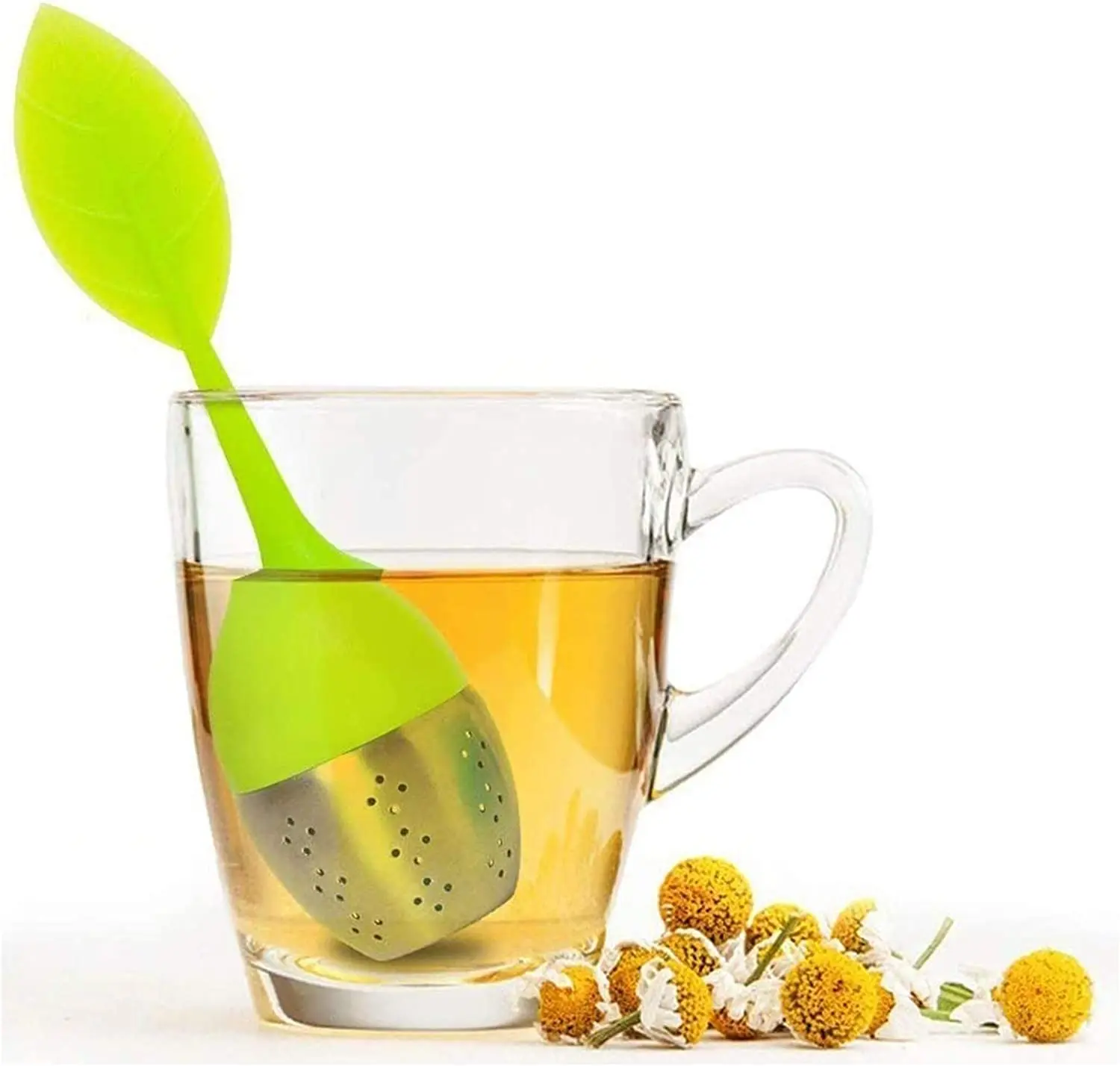 Sanwei Customised Heat-Resistant Sublimation Portable Stainless Steel Tea Strainer Silicone Fine Mesh Tea Infuser