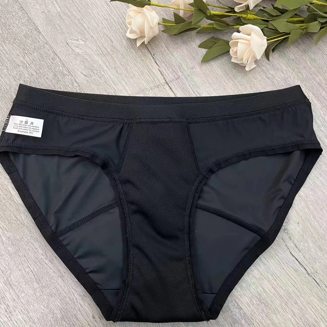 Wholesale 4 Layers Fabric Underwear Waist Midd Heavy Flow Period Panties for Women Leak-Proof and Functional Menstrual