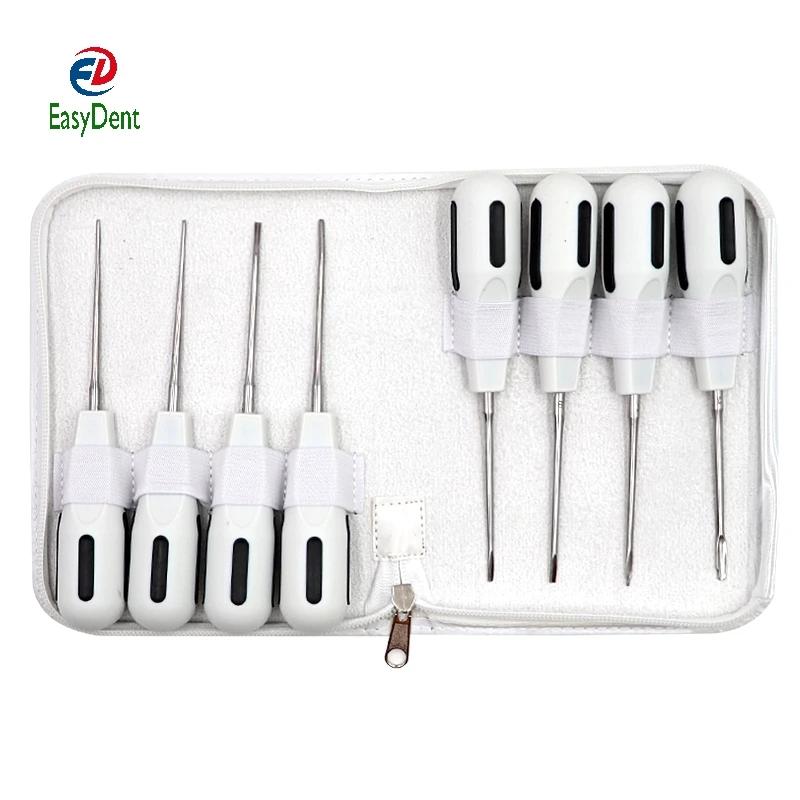 8 шт. Стоматологический Хирургический экстрактор корневой Лифт из нержавеющей стали с пластиковой ручкой стоматологический инструмент лифт Luxating