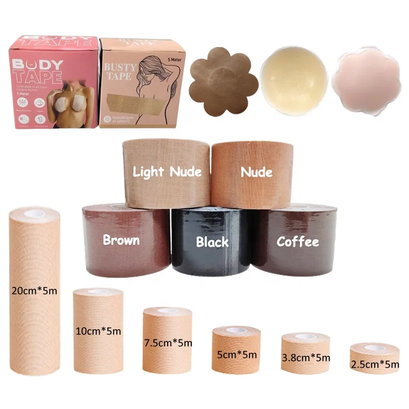 Custom 5cm 7.5cm 10cm 20cm Roll Bio Glue Large Breasts Waterproof Invisible Adhesive Bra Body Push Breast Lift Up Boob Tape