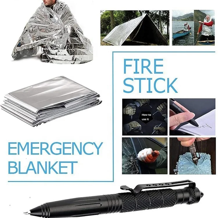 13 in 1 Wild Survival Gear and Equipment first aid kit, Cool Stuff Camping survival kit SOS survival gear kit