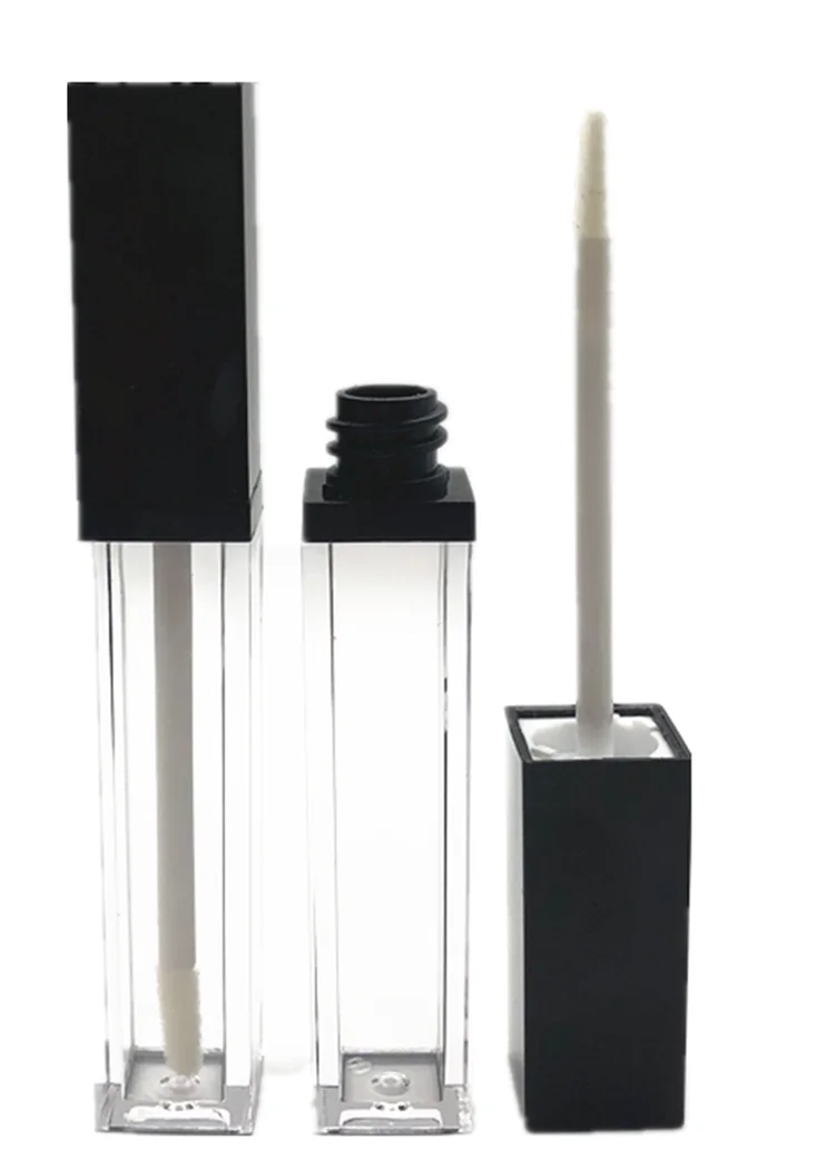 Empty rose golden silver Lipgloss square private label lip gloss tubes 7ml Lip gloss base Lip Balm Container lipstick containers