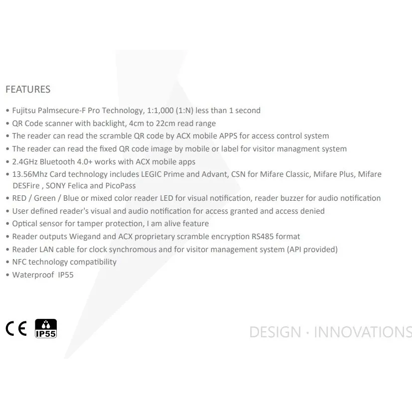 Считыватель физического доступа X series X3 водонепроницаемые IP55 контроллеры для дверей сканер qr-кода многотехнологичный