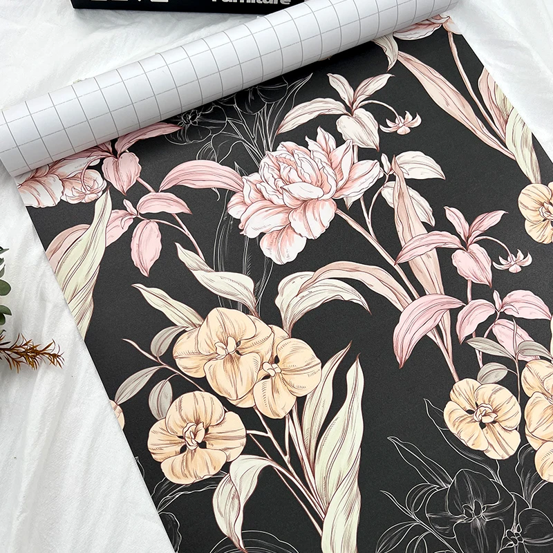 High Quality Wholesale self adhesive 3d Floral Wallpaper For Home Decor Bedroom Design Living Room Background Wall Paper