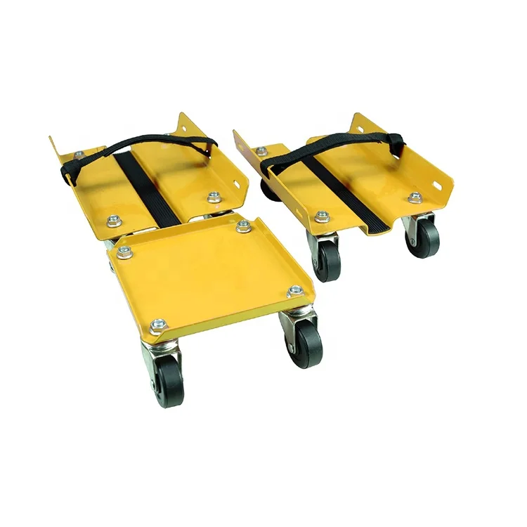 1500lbs Capacity Anti Slip Straps Firmly Attaching on Skis Snowmobile Dolly Set Roller Skate