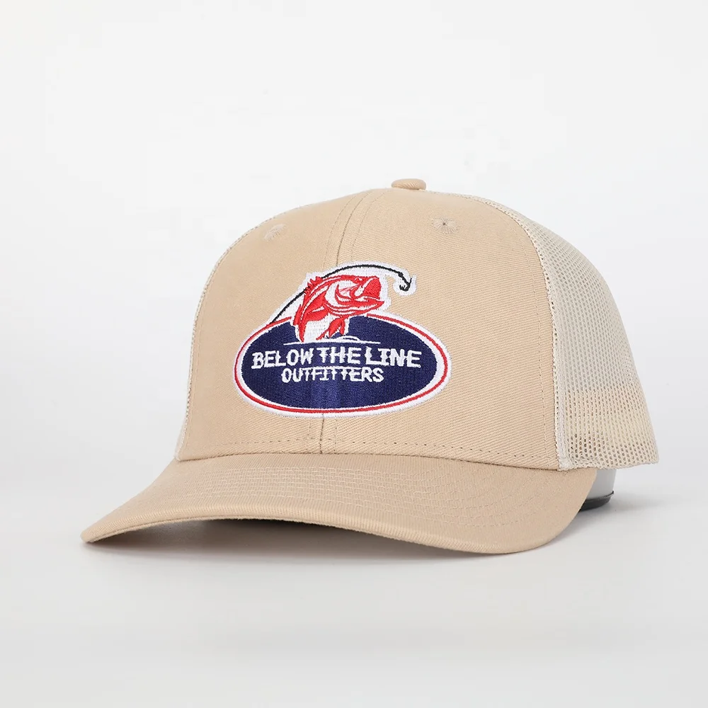 Wholesale Custom Embroidery Logo Mesh Gorras BSCI High Quality 6 Panel Trucker Cap Sports Mens Camel 100% Cotton Classics Hat