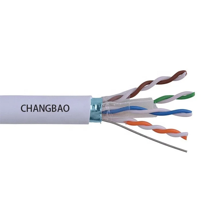 Changbao FTP STP Shielded 23AWG 4 Pairs  PVC or LSZH Jacket Indoor Cat6 lan ethernet network cables 305m roll price