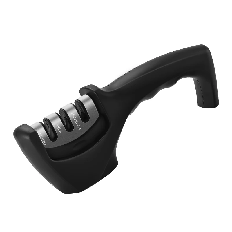 Maxcook  2024 Accessories Manual Stainless Steel professional 3-section Handheld knife sharpener kitchen tools & gadgets