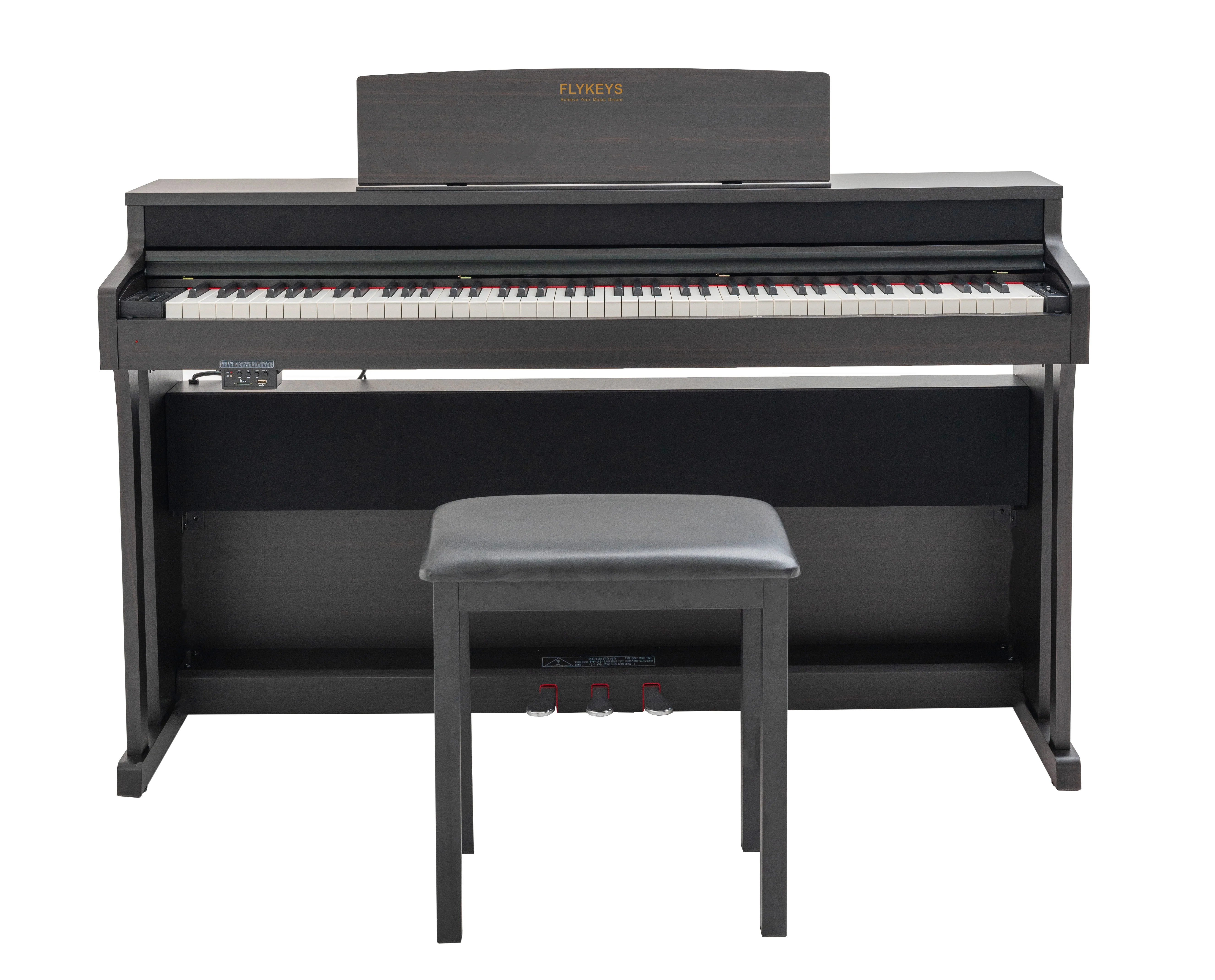 German concert acoustic piano sound sampling 88keys hammer action weighted keyboard Upright MIDI USB Digital  Electronic Piano