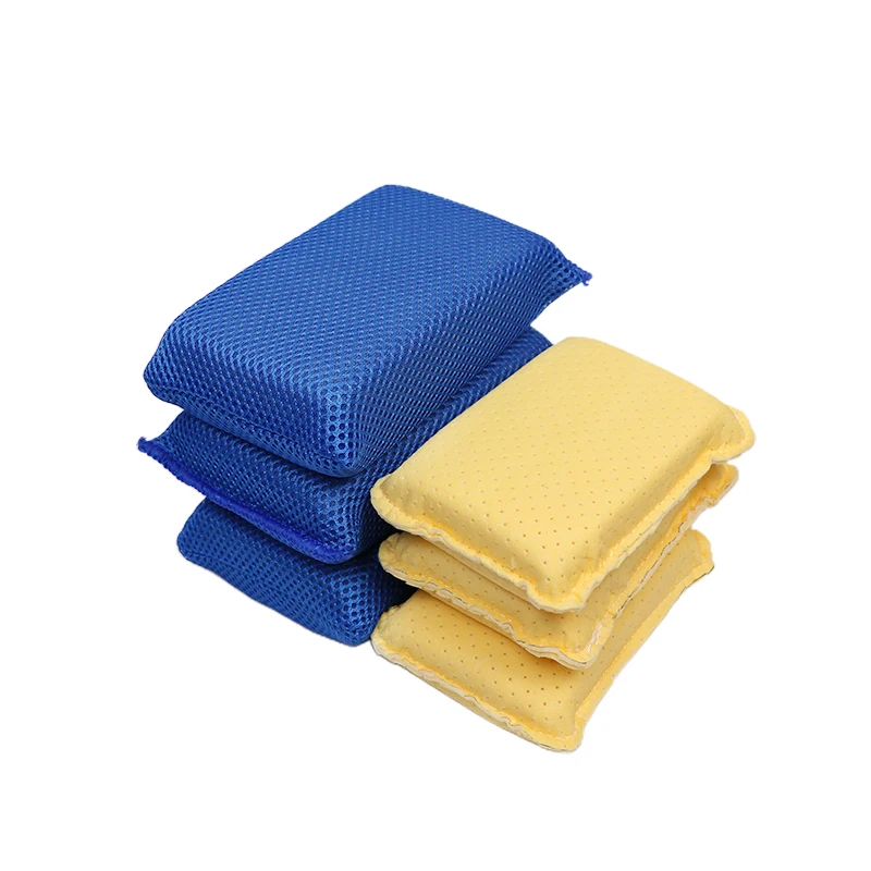 Car Detailing Microfiber Suede Cloth Nano Ceramic Coating Applicator Sponge Car Waxing Sponge Pads
