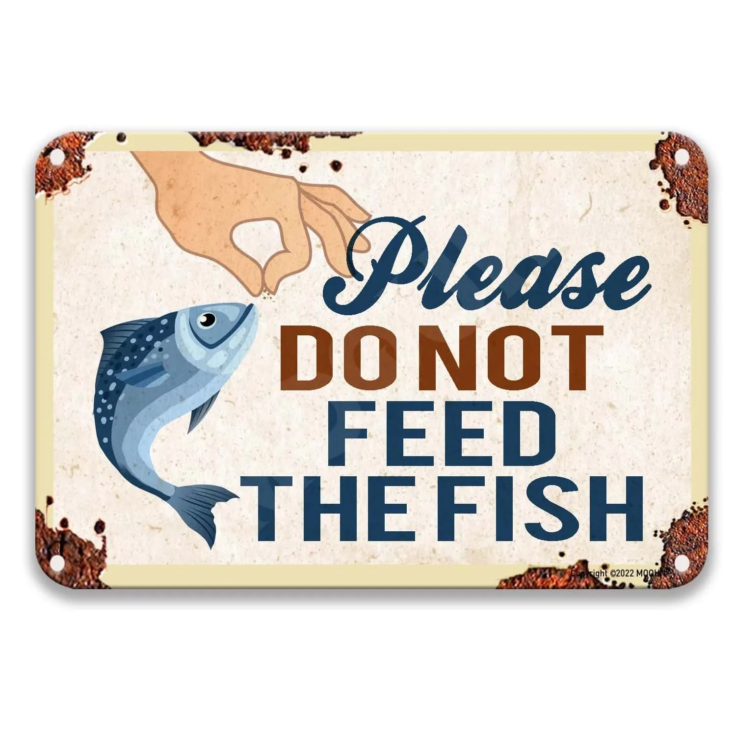 Warning Please Do Not Feed or Touch The Animals They Will Bite Metal Tin Sign for Yard Zoo Farmhouse 12 x 8 Inch