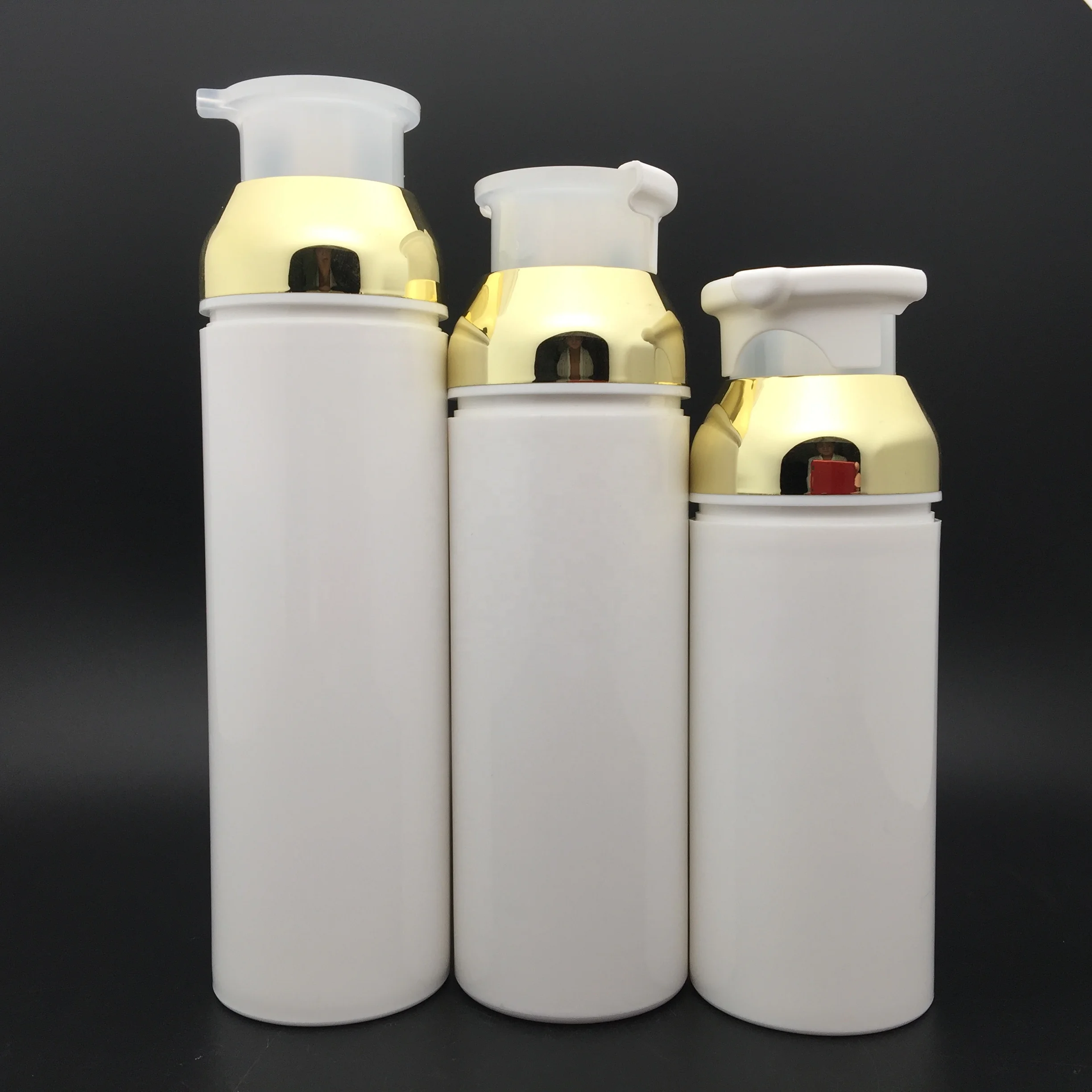 30ml 50ml 80ml 100ml 120ml 150ml PP white cosmetic airless lotion bottle