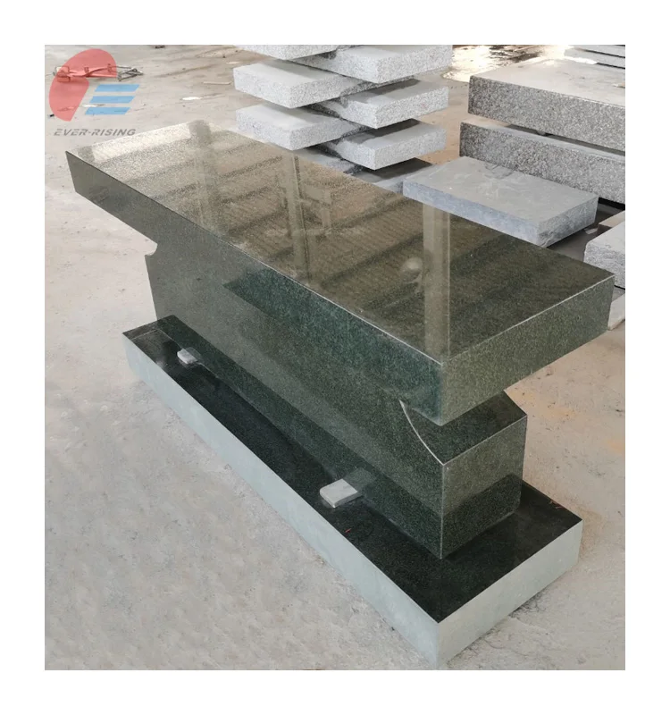 Factory Price Evergreen Green Granite bench Headstones Tombstone and Monuments for Cemetery