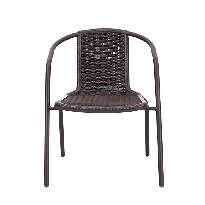 New Design Rattan-Look Plastic Injection Bistro Chair