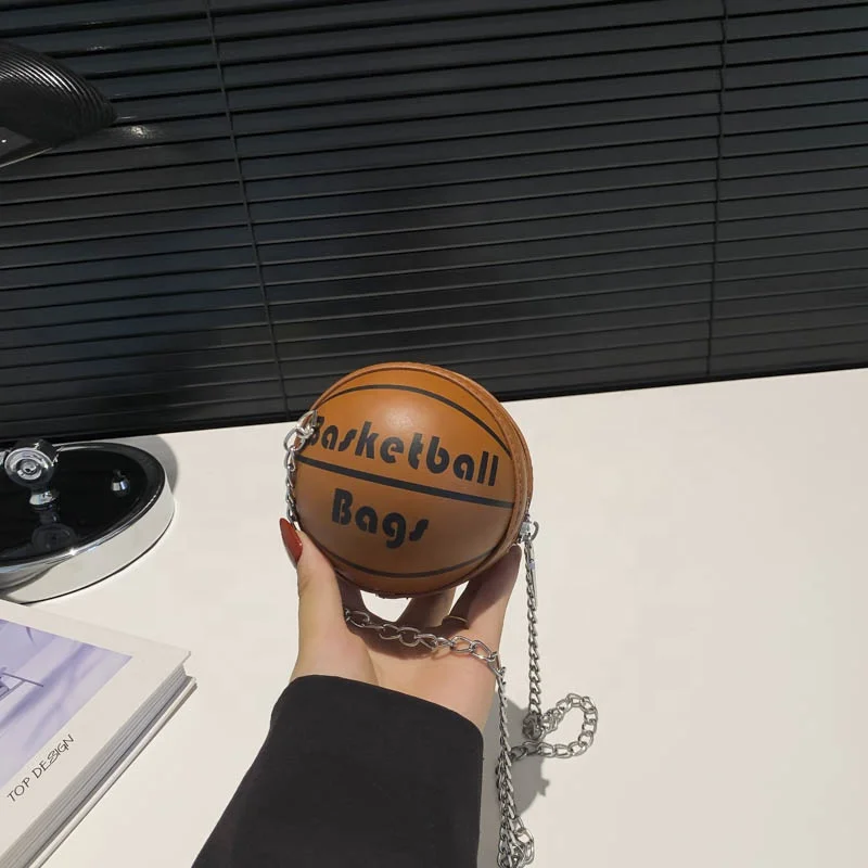 2024 New Design Ladies Cute Ball Shaped Mini Bag Chain Shoulder Crossbody Girl Kids Coin Purse Women Mini Bag