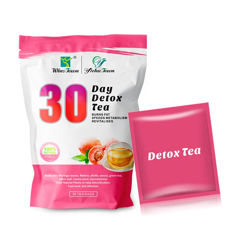 Flat Tummy Tea Shaped Skinny 30 Day Detox Slimming Tea Peach Fruit Tea Bags