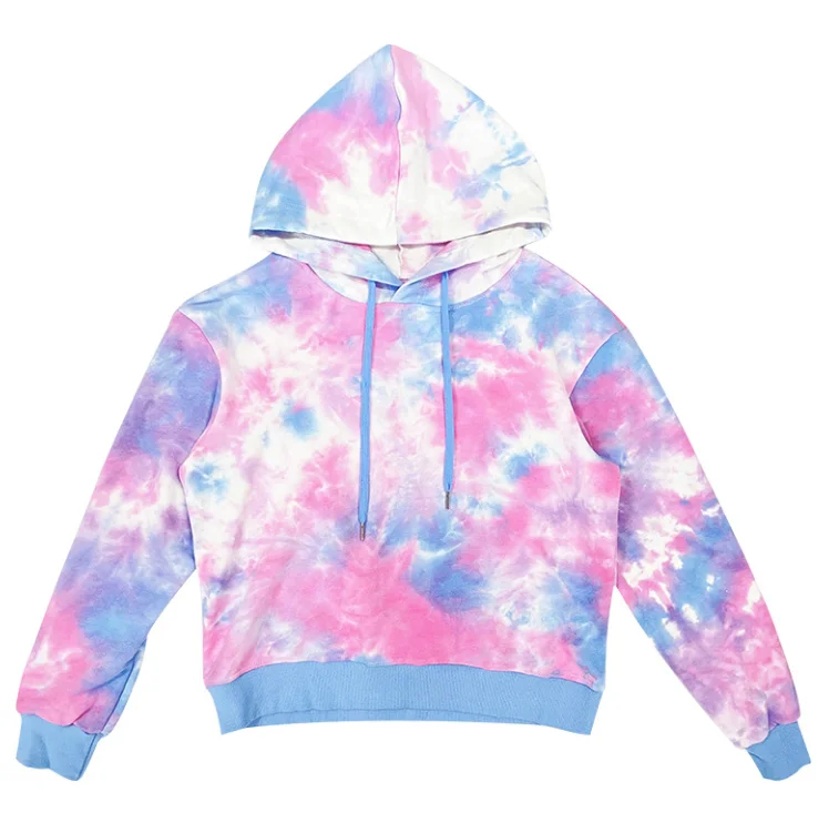 
Leesourcing-Wholesale high quality women custom sweater leisure tie dye hoodies bamboo 