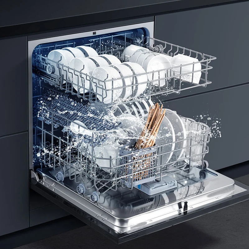 12 Sets Of Built-in Dishwashers Large Capacity Stainless Steel Intelligent Automatic Disinfection Drying Drawer Dish Washer OEM