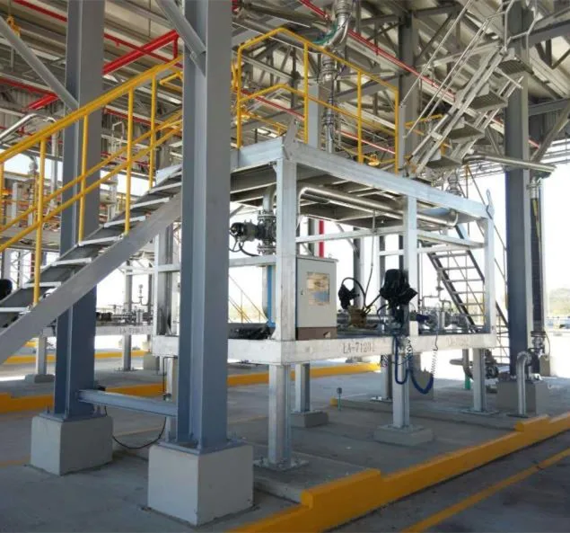 Automatic quantitative loading unloading skid-mounted  with gate barrier system  PLC system loading arm for  chemical plants