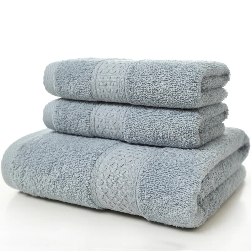 Luxury home bath towel 3 pieces gift set luxury wholesale towels bath 100% cotton