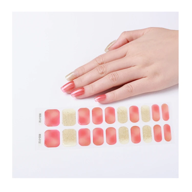 Cheap Price selling well all over the world uv korean semi cured art gel nail sticker