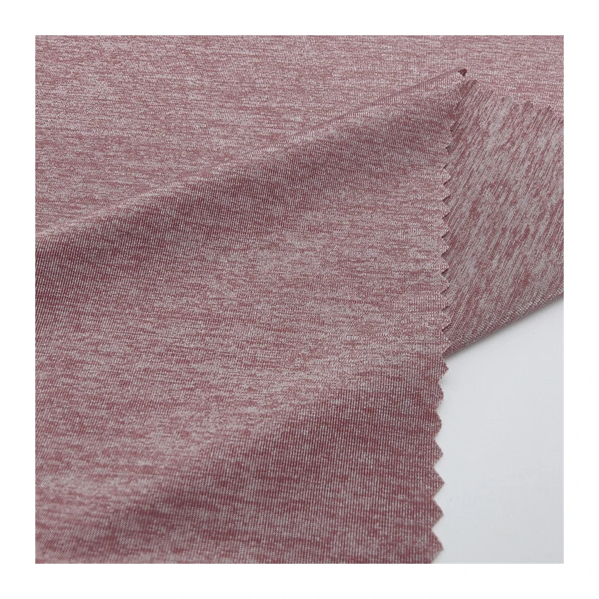 Luxury Competitive Price Fine Fabrics 150Gsm 52% Polyester 41% Nylon 7% Spandex  N/T Melange Knitting Yarn Fabric