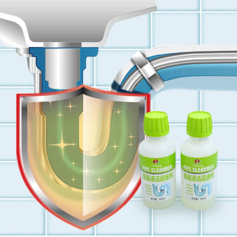 Pipeline Drain Cleaner Drain Opener liquid hair & grease clog remover For Home Kitchen & Bathroom Pipeline Cleaner