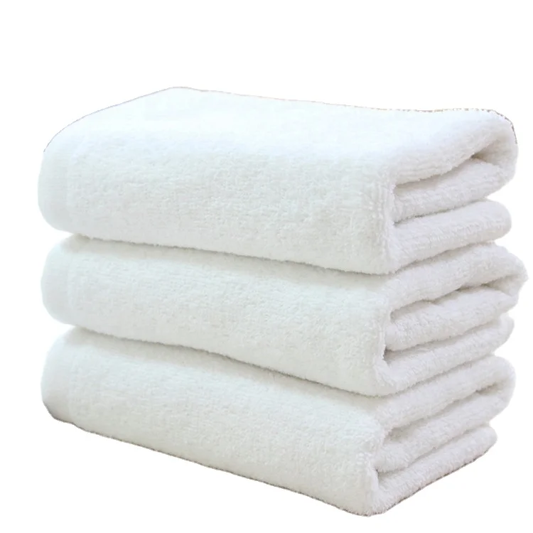 Luxury 100% egyptian Cotton white bath towel for 5 star hotel