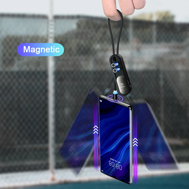 Мини-брелок 3 в 1 Магнитный Micro USB зарядный кабель для iPhone Android Type