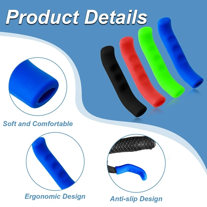 2pcs Bicycle Brake Handle Cover Silicone Sleeve MTB Road Bike Brake Lever Protector Covers Mountain Bike Brakes Accessories