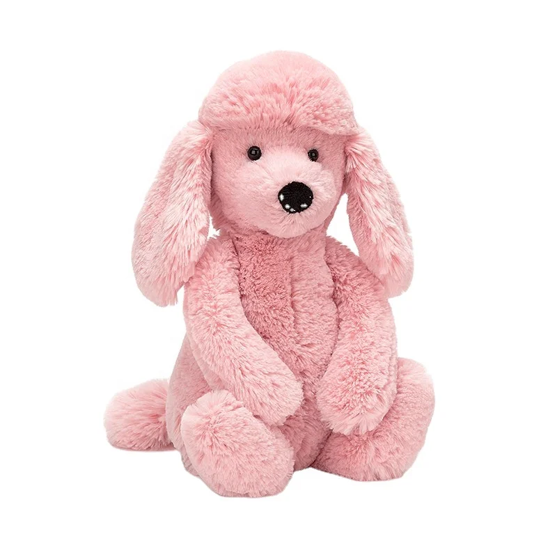 Factory Direct Selling High Quality Cute Plush Toy Poodle Dog Pink Long Ears Soothing Dog Toy
