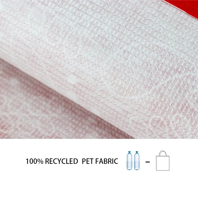Wholesale Custom Eco-Friendly RPET Non-Woven Tote Bag Fabric PP Woven Recyclable Laminated for Packaging Promotion Shopping