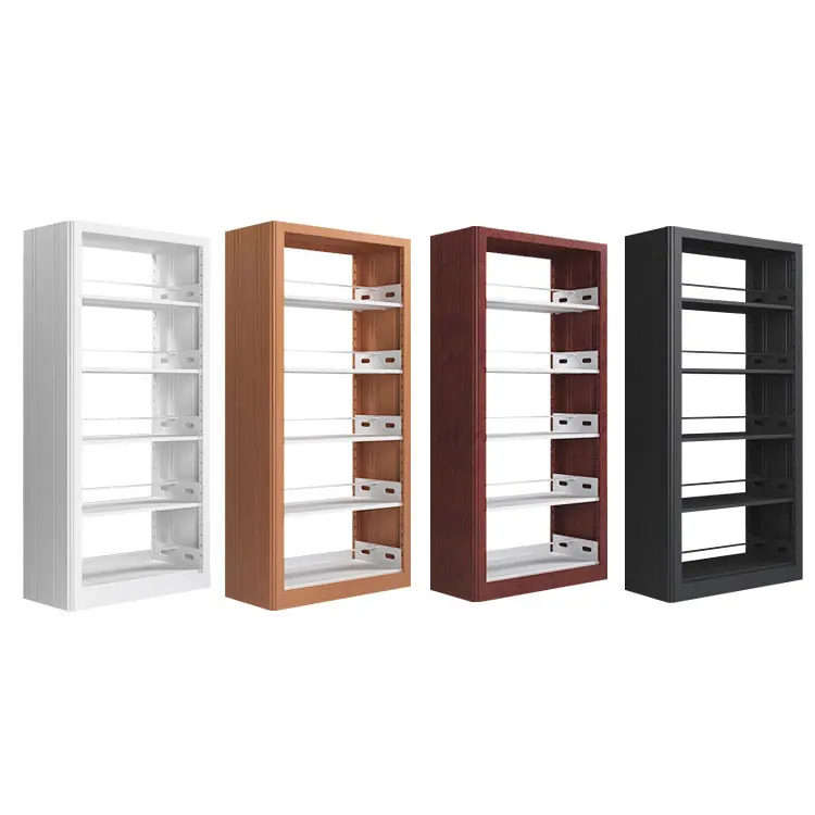 China manufacturer direct wholesale Double sided steel drawing bookshelf School library furniture