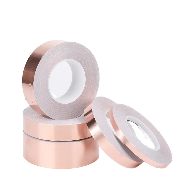 Wholesale custom size electromagnetic shielding pure copper foil tape adhesive paper insulation copper tape for earthing