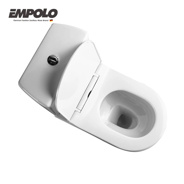 Empolo Glossy White Dual Flush Rimless Two Piece Toilet Bowl Ceramic European sanitry ware wc floor mount 2 piece s trap