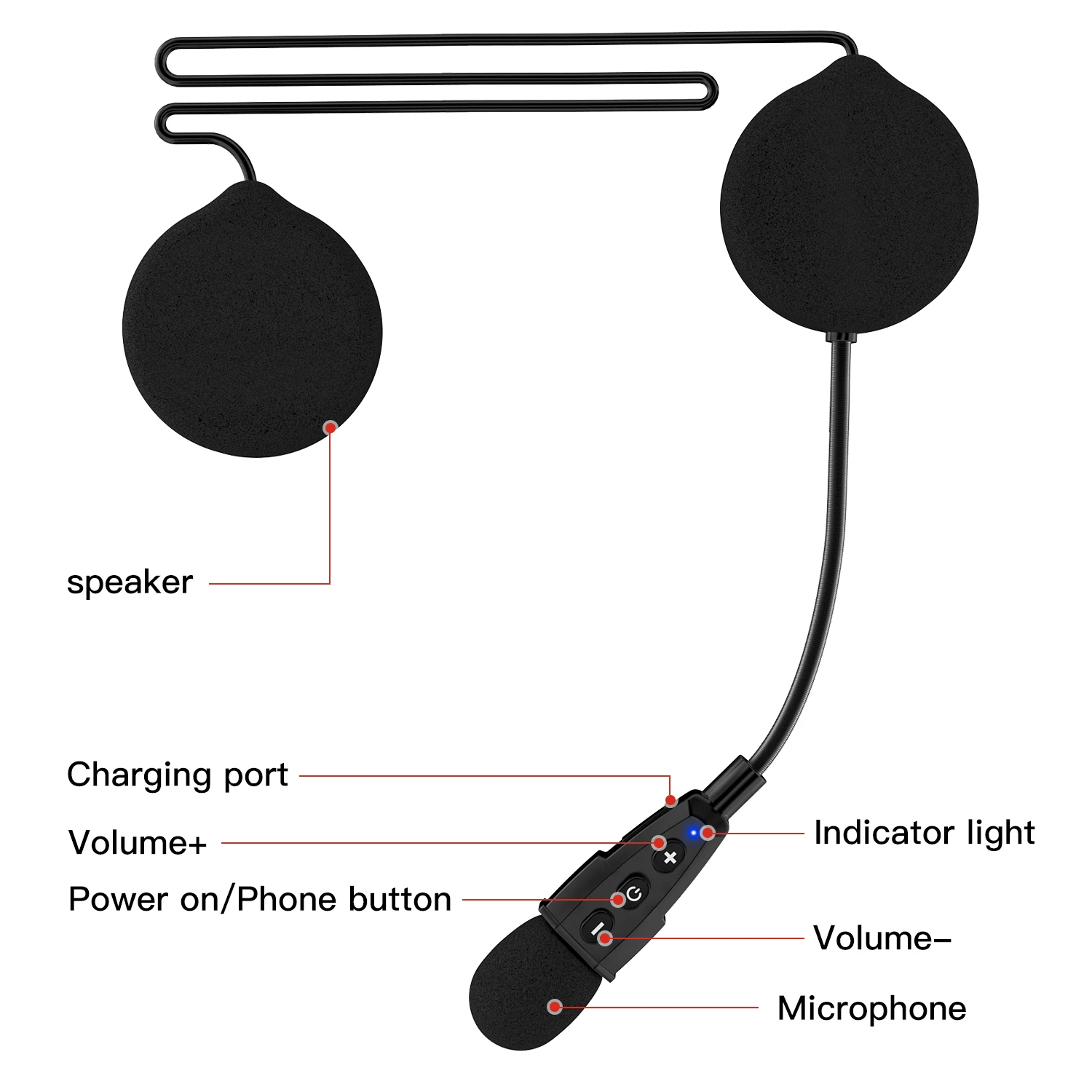 Best quality Manufacturer Motorcycle Wireless Headset Helmet Earphone Headphones moto accessories