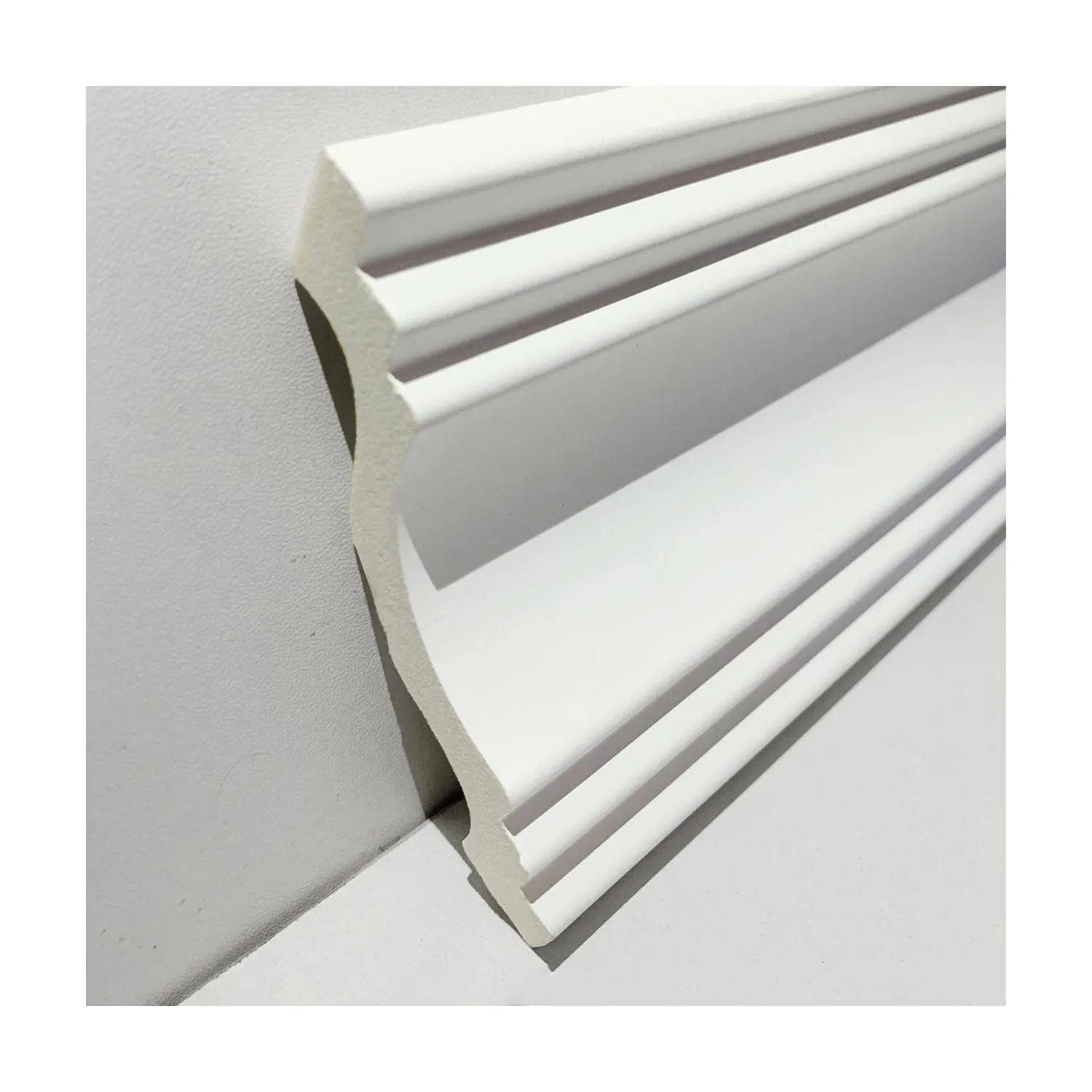 Light Weight Flexible Paintable Polyurethane PU Injection Foam Carve Cornice Fluted Mouldings