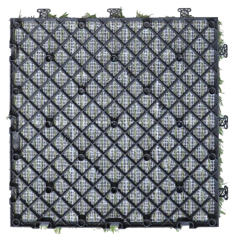 Modern Outdoor Decorative Terrace Interlocking Deck Tiles Artificial Grass Composite Decking Terrace Floor Wpc Composite Decking