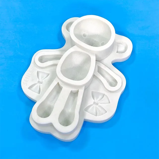 Bear Chocolate Silicone Molds 3D Breakable Teddy Bear Chocolate Mold  Valentines Day Smash Bears Mousse Cake Dessert Baking Jell