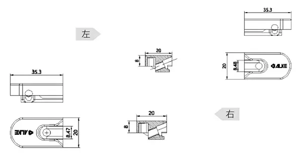 Anti-theft Sliding Door Window Metal Door Lock Stamping Stainless Steel Door Lock Strike Plate
