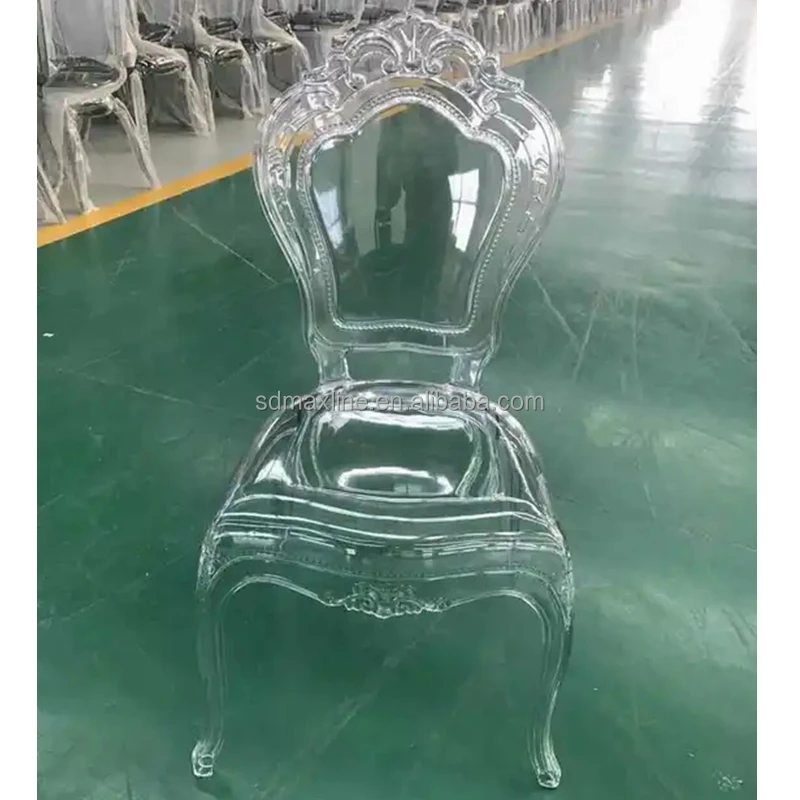 Resin Acrylic Crystal Clear Wedding Beauty Princess Bella Chair