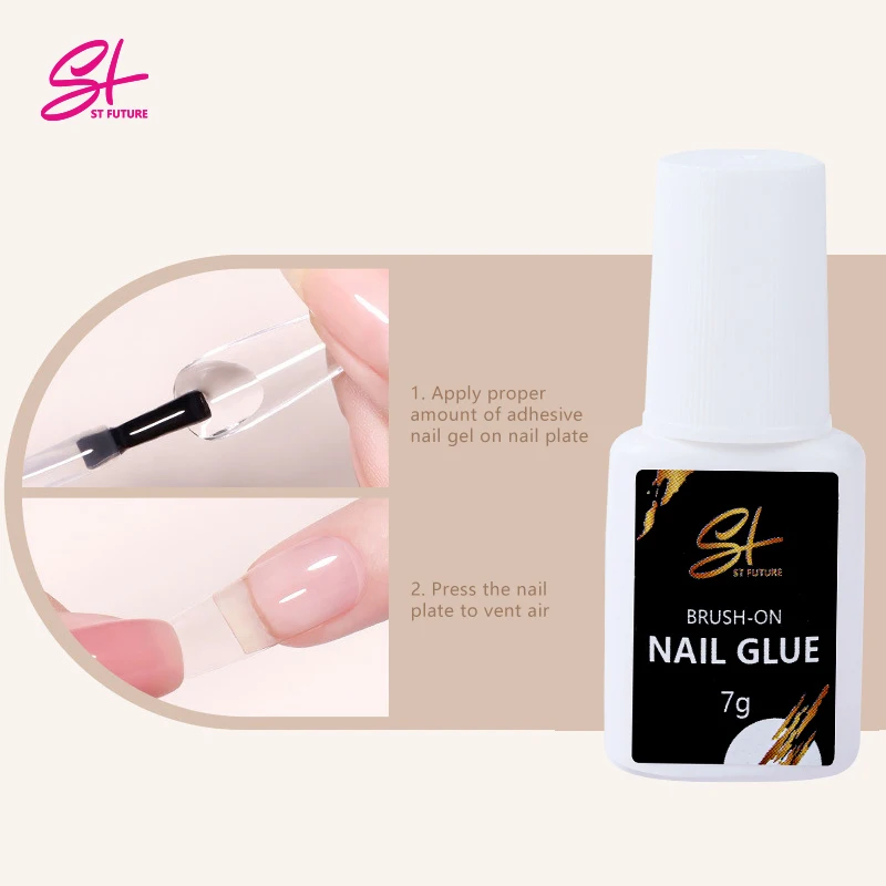 ST FUTURE Wholesale Cyanoacrylate False Nail Glue with Brush 10g for Press on Adhesives Nail Art Decoration False Tips Glue