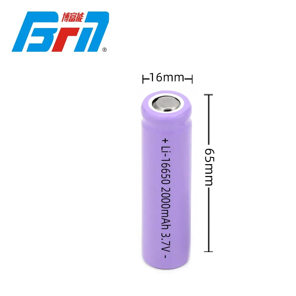 Литий-ионный аккумулятор 16650 2000mAh 3,7 V