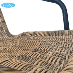 French Chairs Bistro Cheap Wicker Table And for Balcony Outdoor Furniture Power Coating Metal Garden Rattan Chair