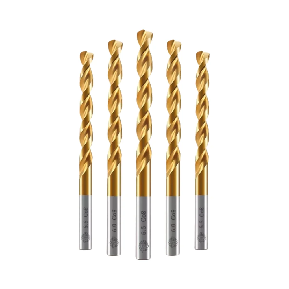 KHT brand  twist HSS drill materials straight shank ISO standard hole making tools co  for P.M.K.S.H
