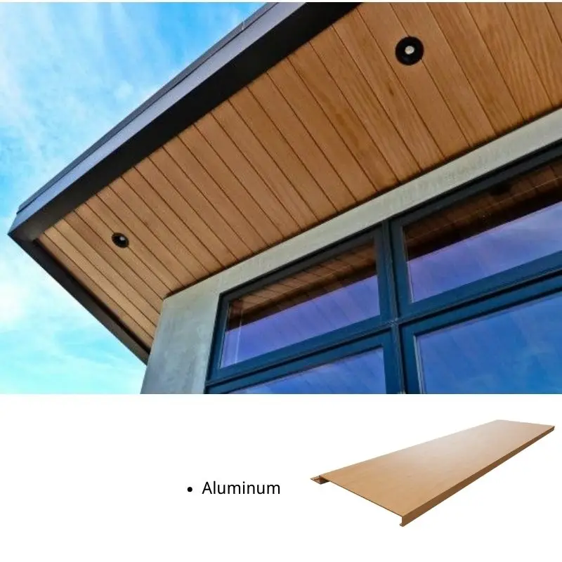 Aluminum Soffits that Look Like Wood External Outdoor Soffit Ceiling Panel